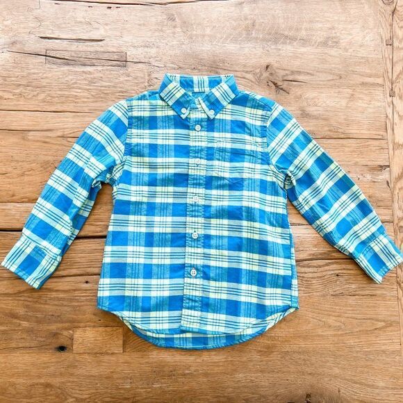 Crewcuts Boys Plaid Long Sleeve Button Down Shirt, Size 3 - Picture 1 of 5